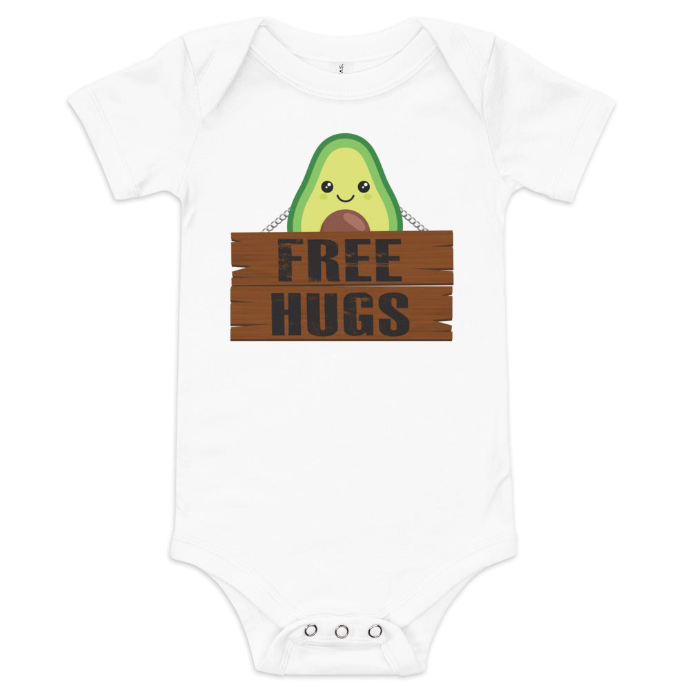 FREE HUG...AVOCADO Baby short sleeve one piece