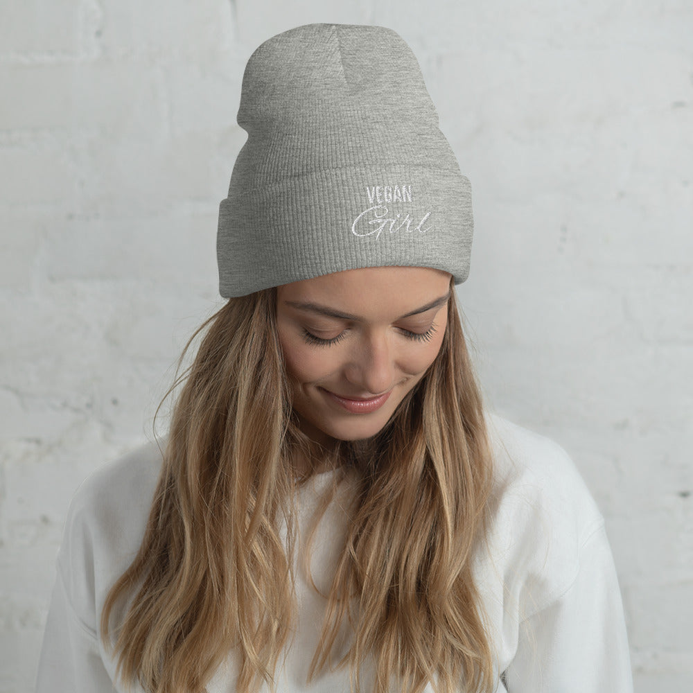 VEGAN GIRL Cuffed Beanie