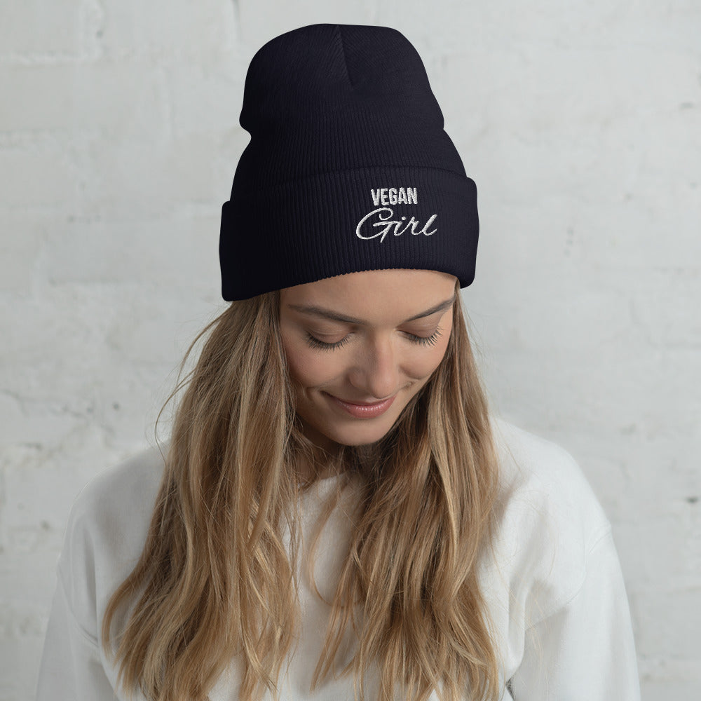 VEGAN GIRL Cuffed Beanie