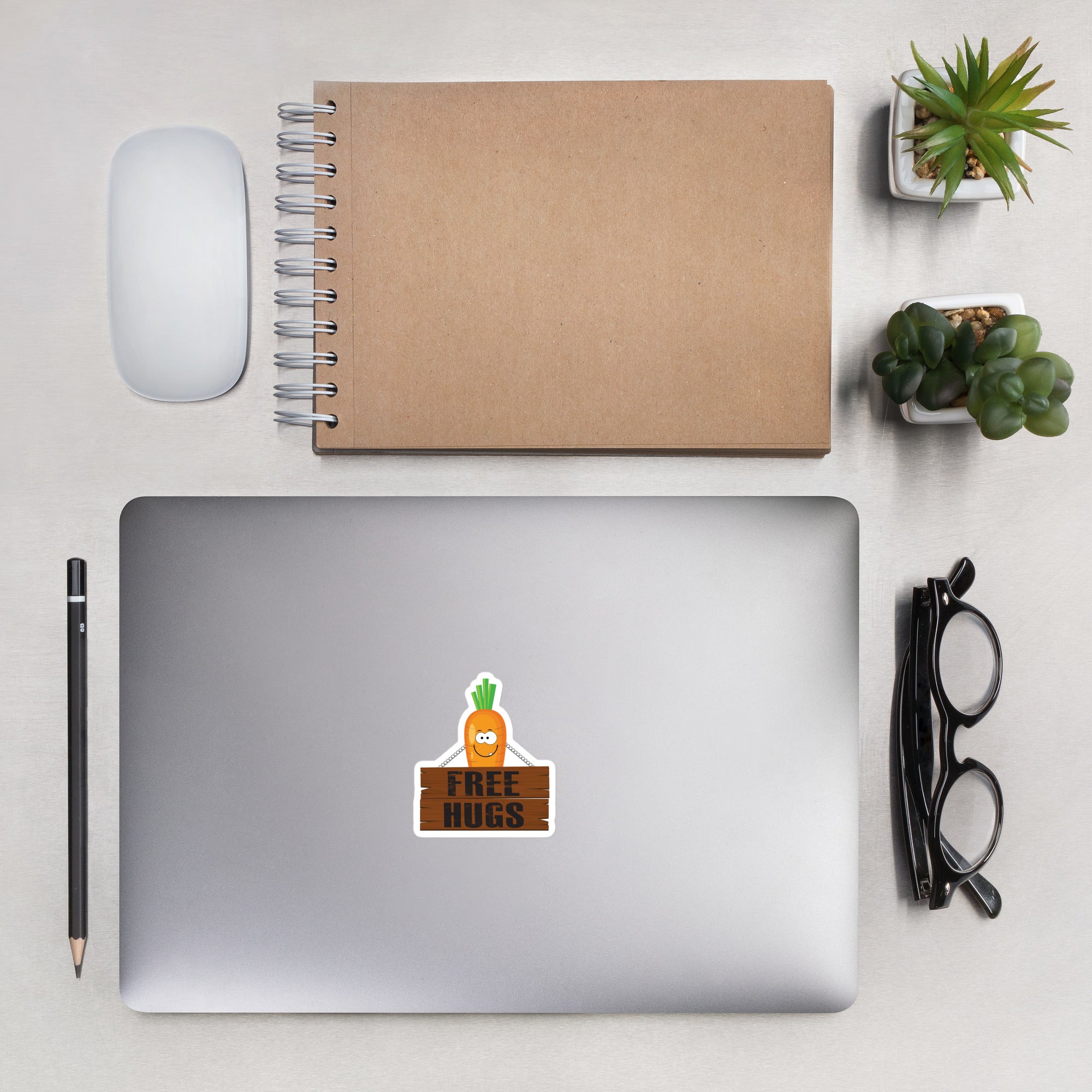 Free Hug Carrot Sticker