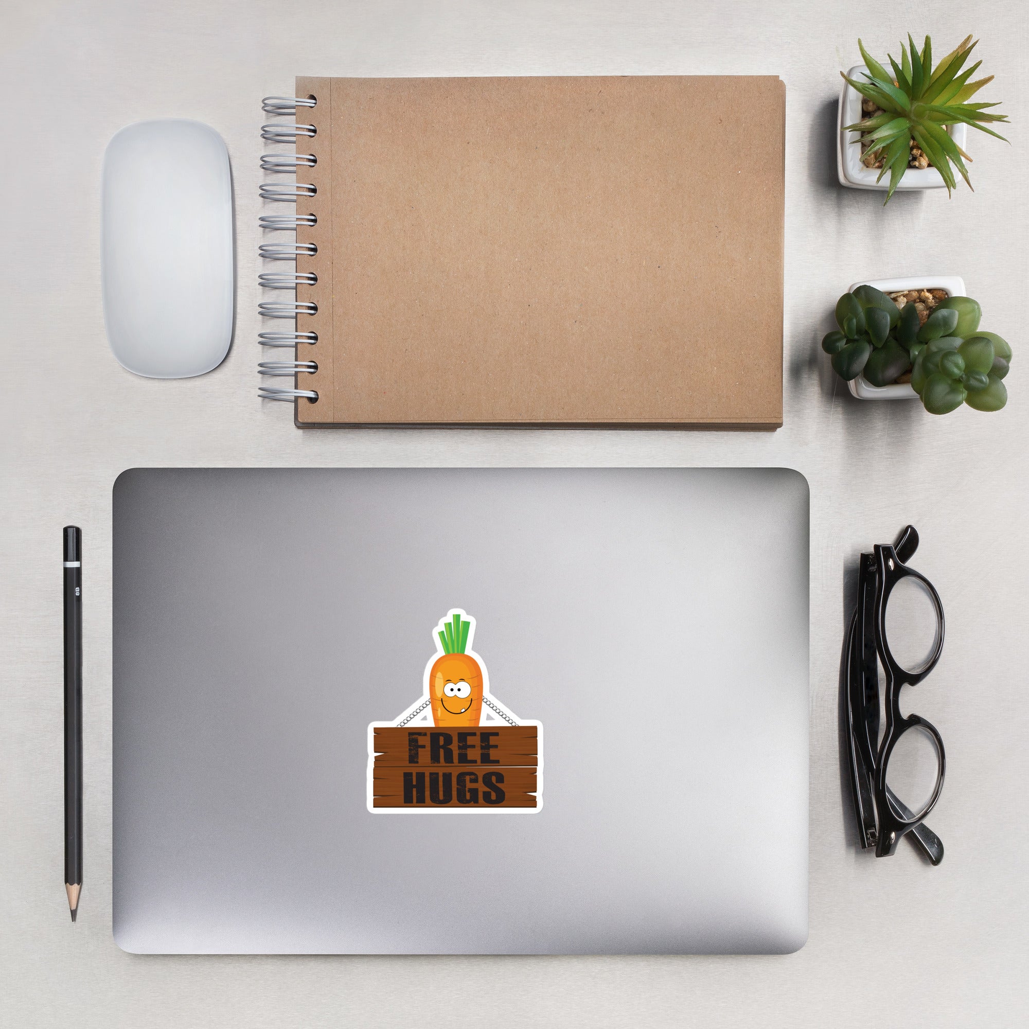 Free Hug Carrot Sticker