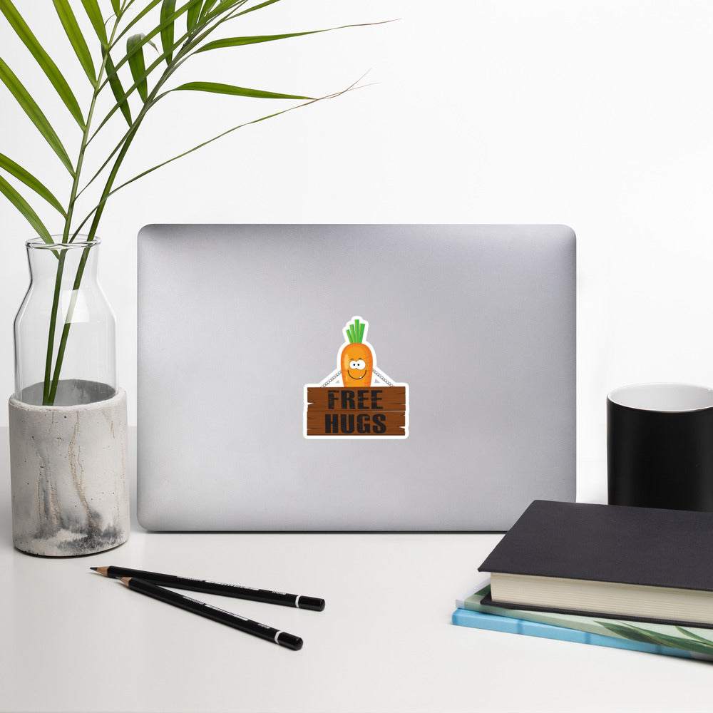 Free Hug Carrot Sticker