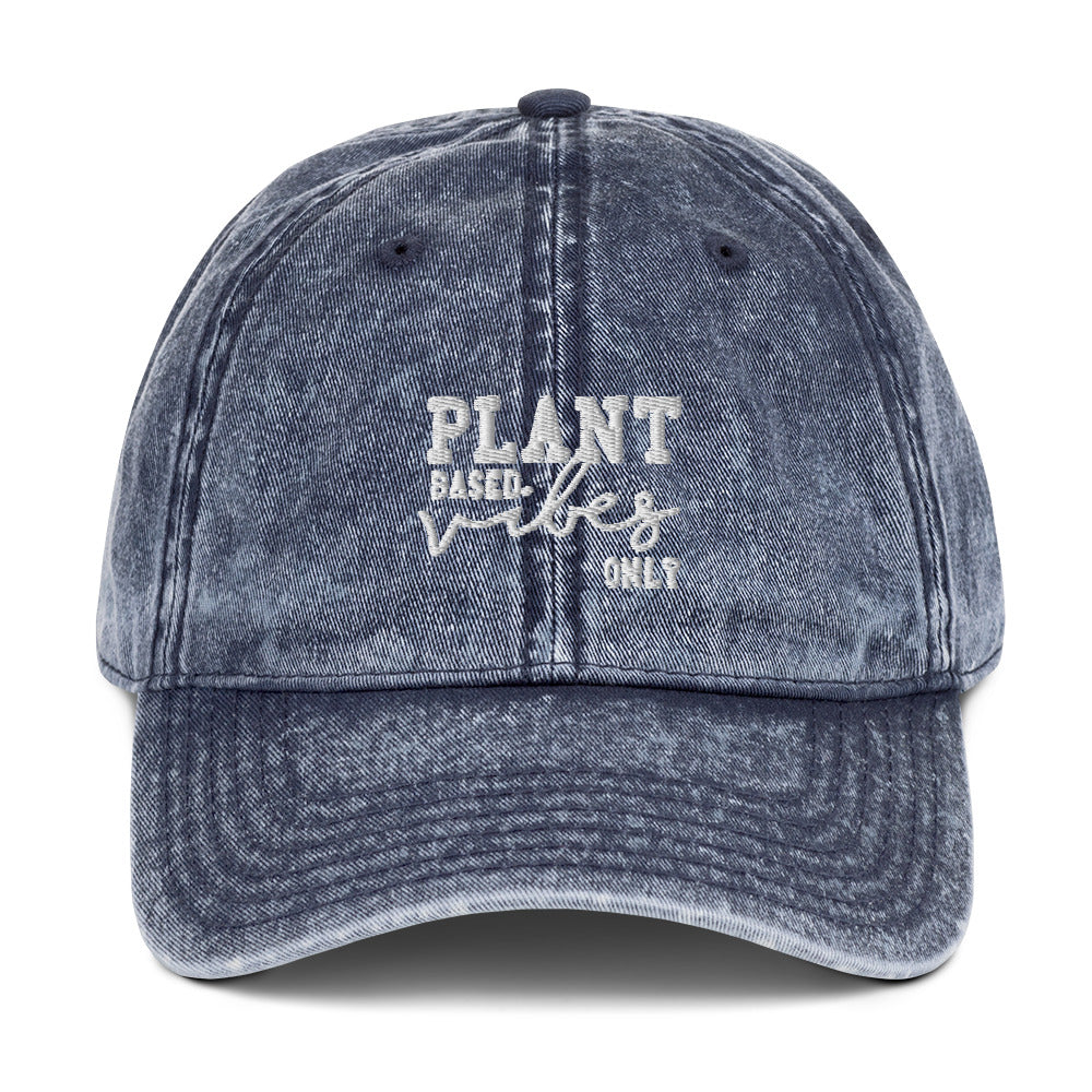 PLANT BASED VIBES Vintage unisex Cap
