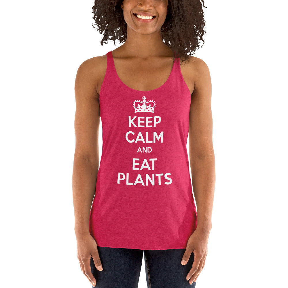 KEEP CALM EAT PLANTS Women's Tank